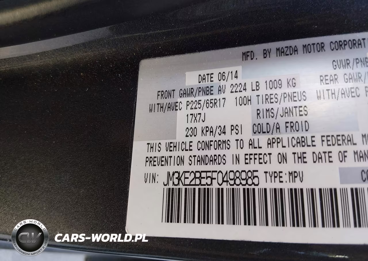 2015 Mazda Cx-5 Sport VIN:JM3KE2BE5F0498985 - 9