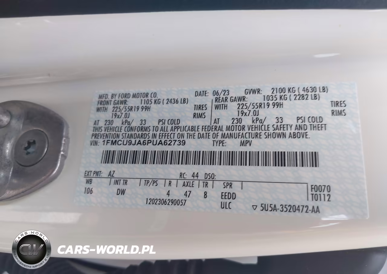 2023 Ford Escape Platinum VIN:1FMCU9JA6PUA62739 - 9