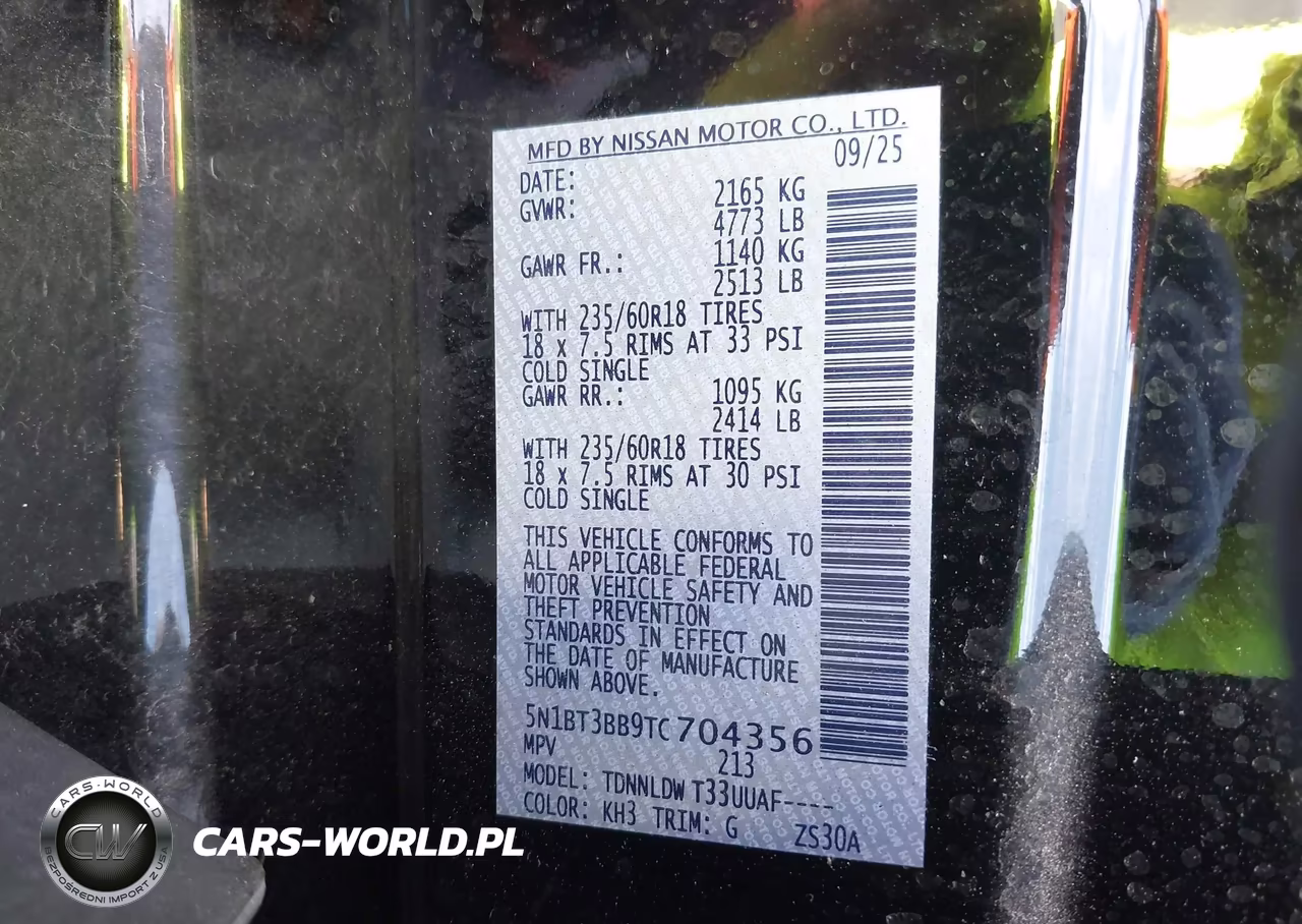 2026 Nissan Rogue Sv VIN:5N1BT3BB9TC704356 - 9