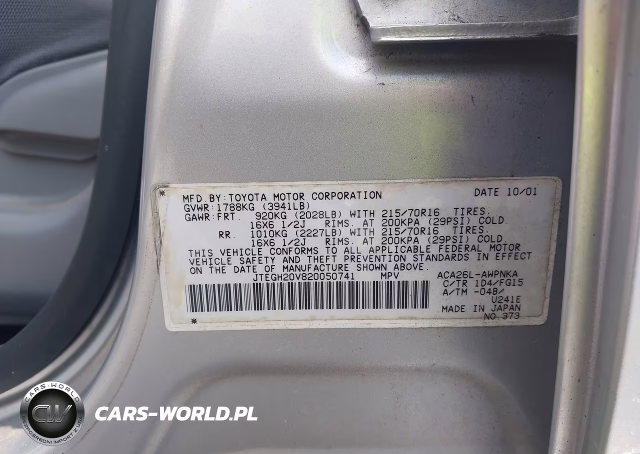 2002 Toyota Rav4 VIN:JTEGH20V820050741 - 9