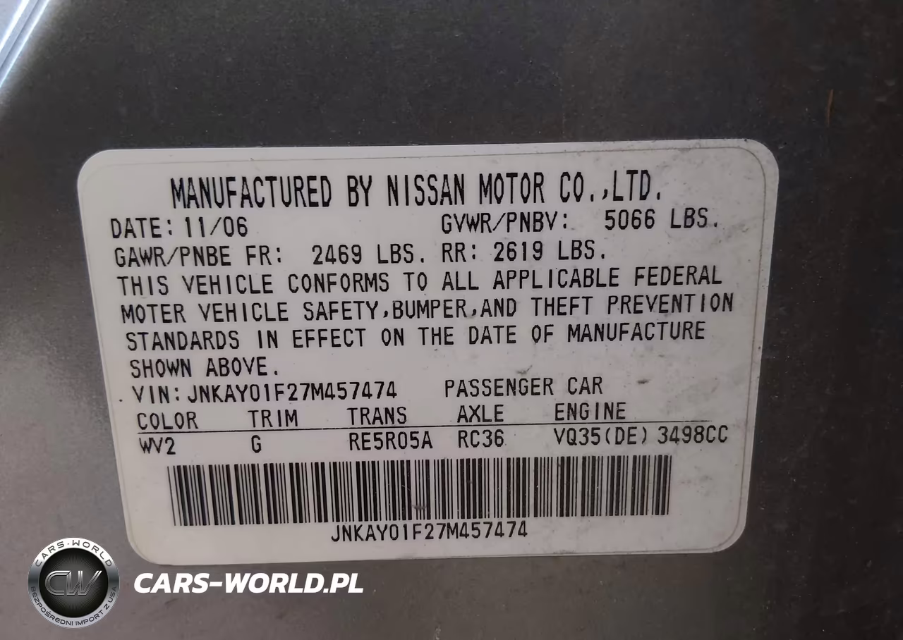 2007 Infiniti M35X VIN:JNKAY01F27M457474 - 9