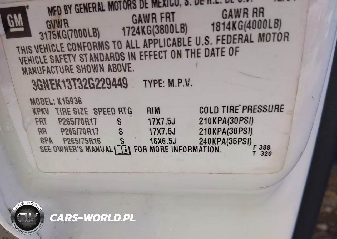 2002 Chevrolet Avalanche 1500 VIN:3GNEK13T32G229449 - 9