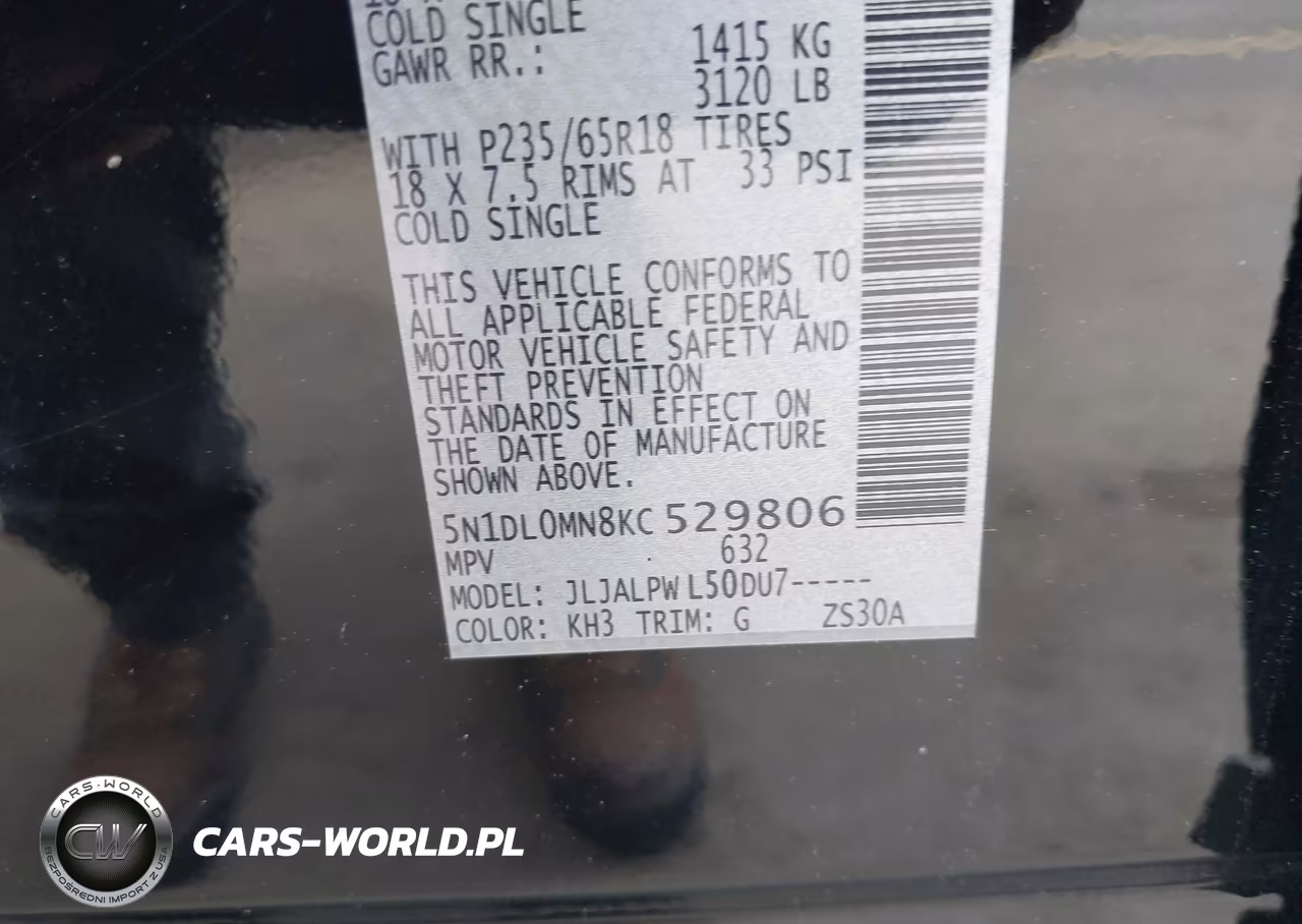 2019 Infiniti Qx60 Pure VIN:5N1DL0MN8KC529806 - 9