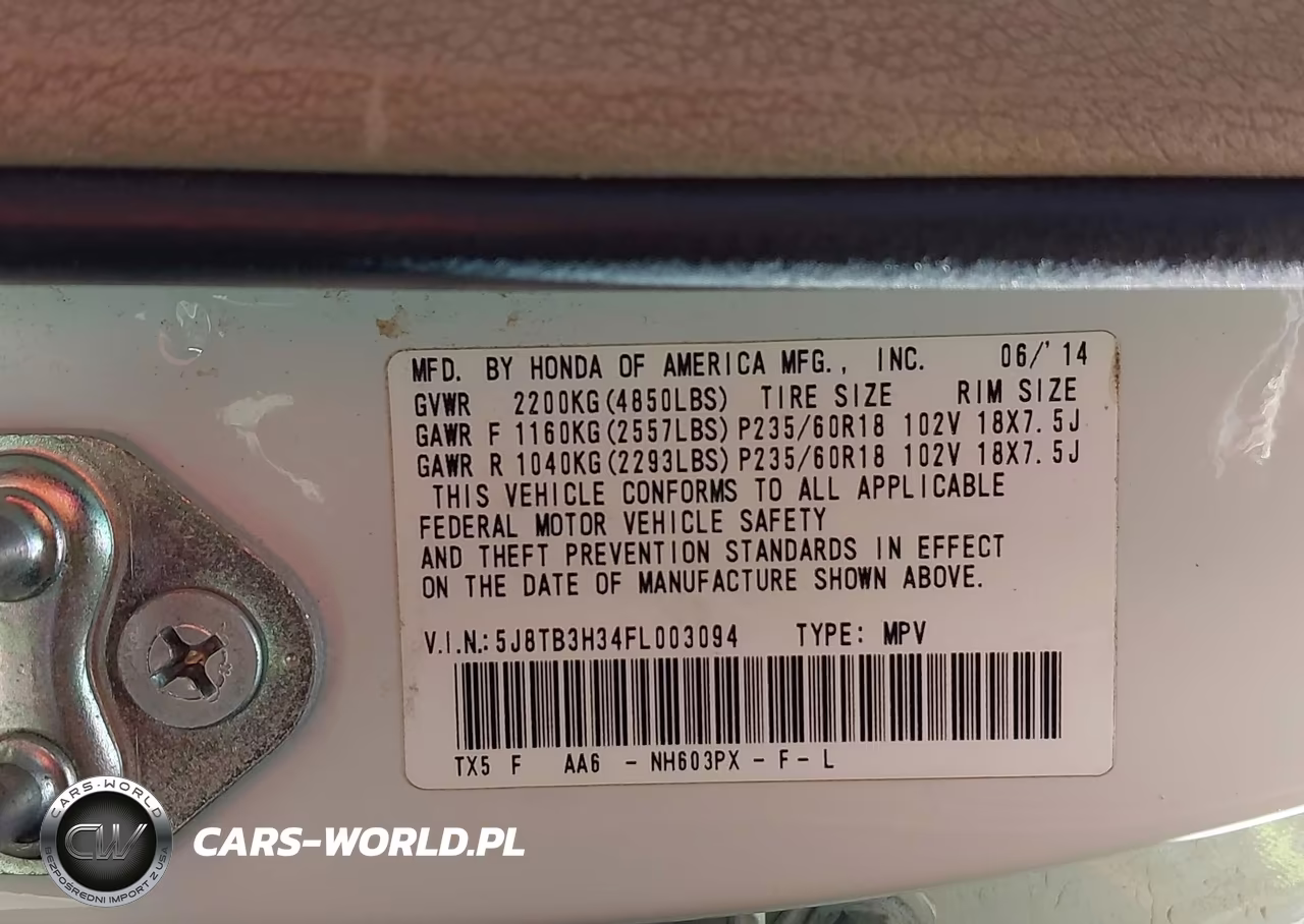 2015 Acura Rdx VIN:5J8TB3H34FL003094 - 9