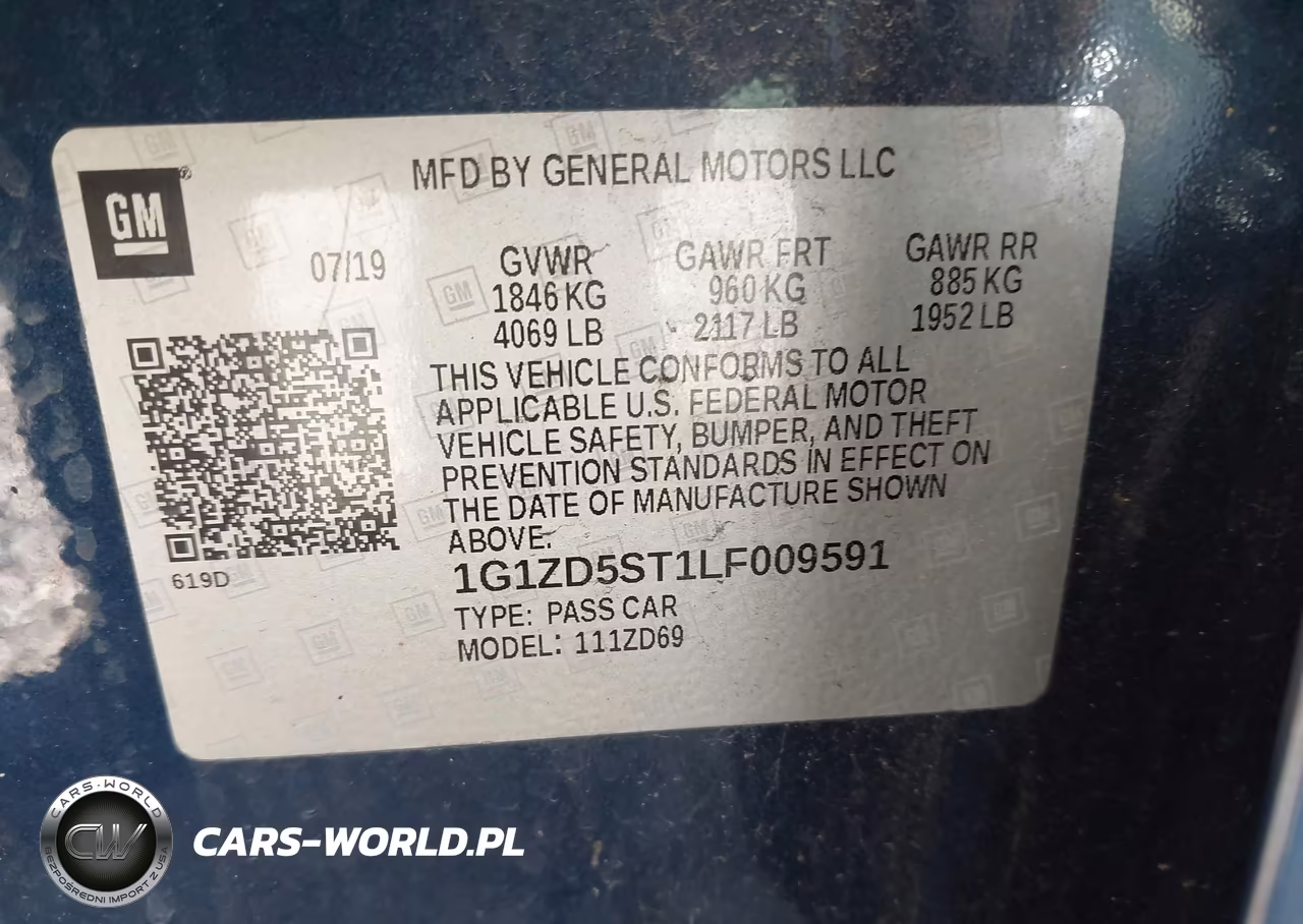 2020 Chevrolet Malibu Fwd Lt VIN:1G1ZD5ST1LF009591 - 9