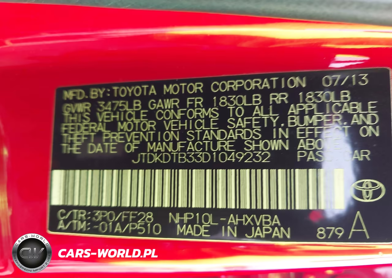 2013 Toyota Prius C Two VIN:JTDKDTB33D1049232 - 9