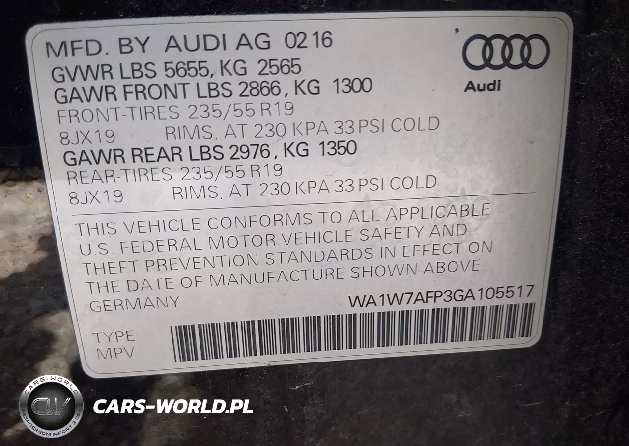 2016 Audi Q5 3.0T Premium Plus VIN:WA1W7AFP3GA105517 - 9