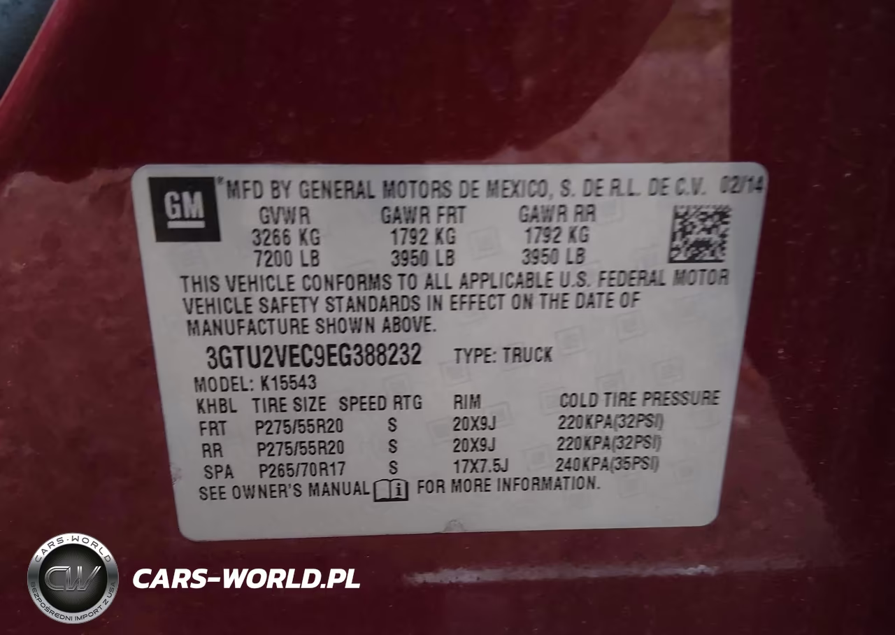2014 GMC Sierra 1500 Slt VIN:3GTU2VEC9EG388232 - 9
