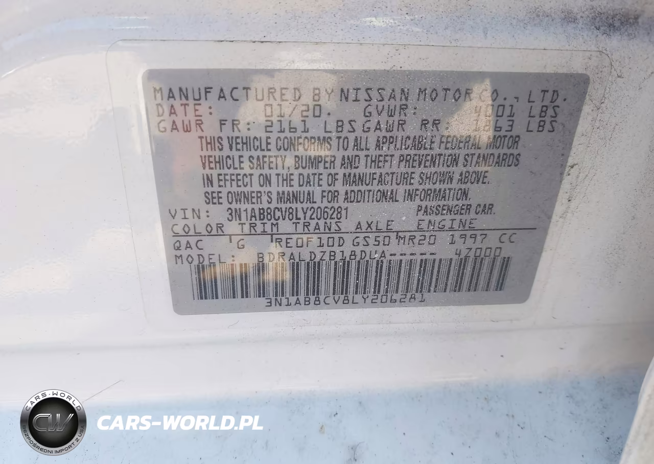 2020 Nissan Sentra Sv Xtronic Cvt VIN:3N1AB8CV8LY206281 - 9