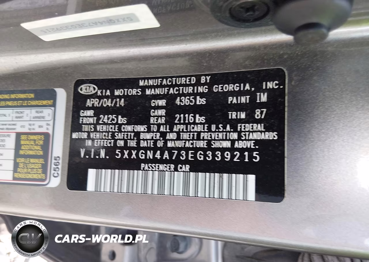 2014 Kia Optima Ex VIN:5XXGN4A73EG339215 - 9