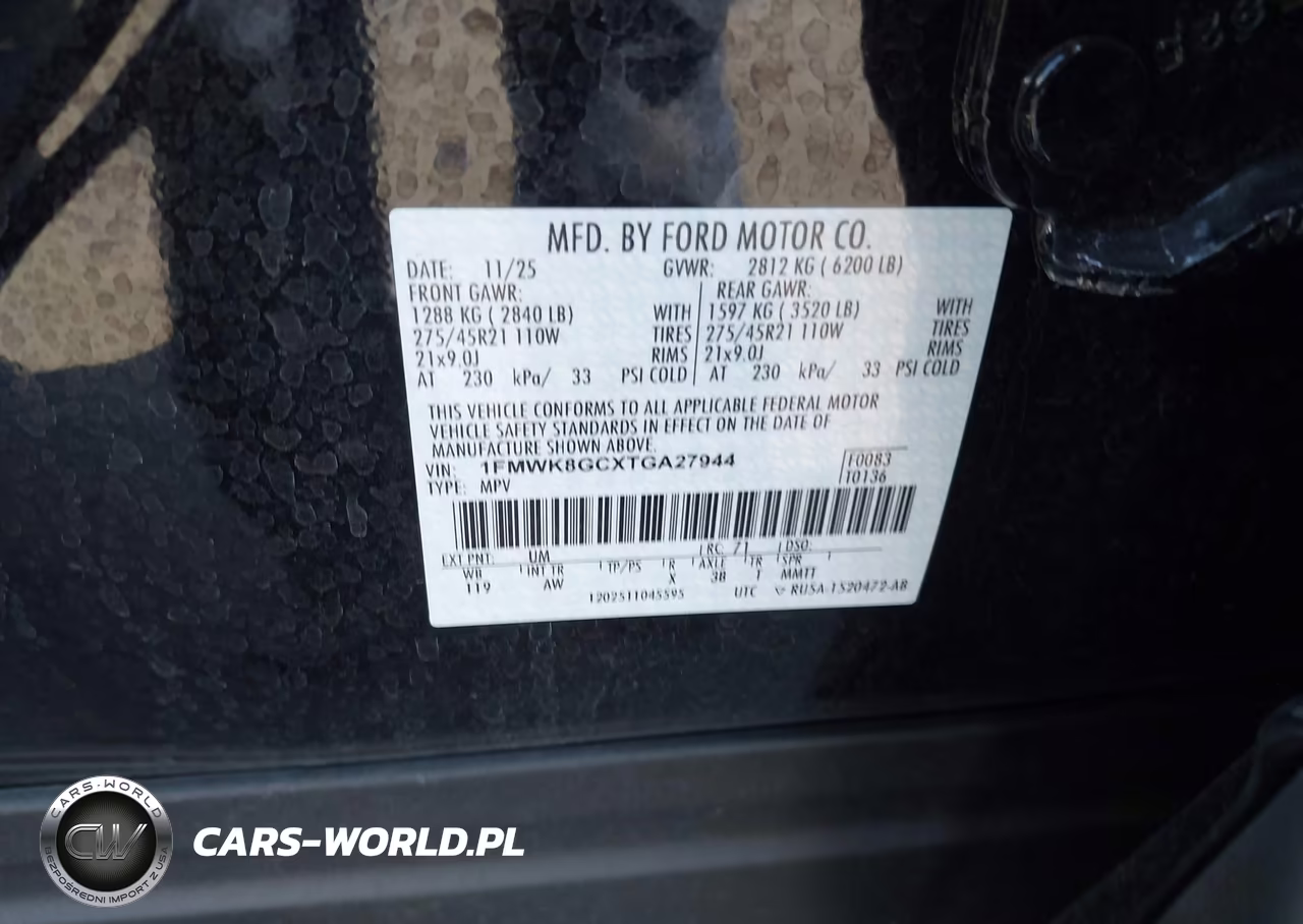 2026 Ford Explorer St VIN:1FMWK8GCXTGA27944 - 9