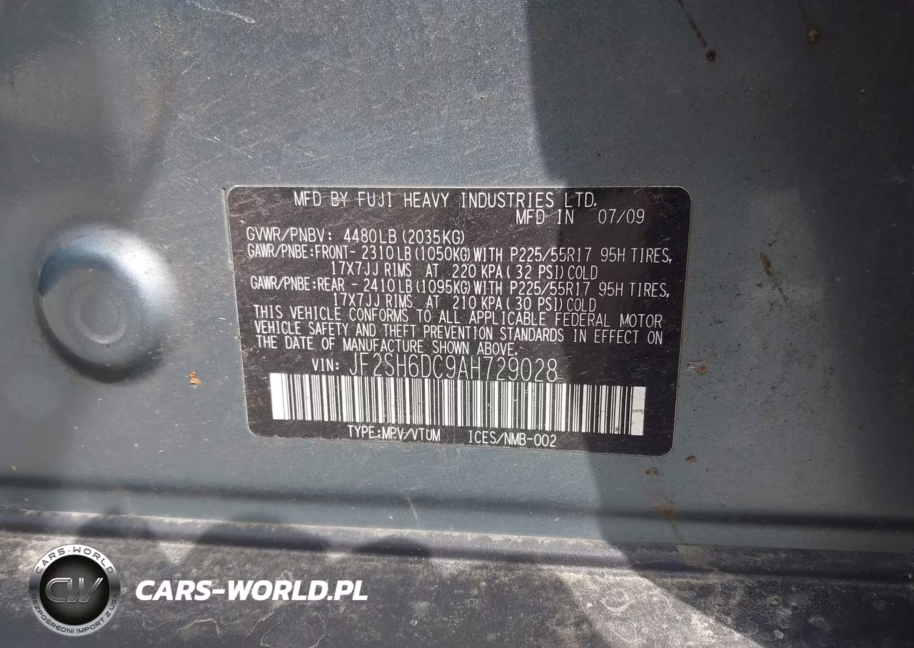 2010 Subaru Forester 2.5X Limited VIN:JF2SH6DC9AH729028 - 9