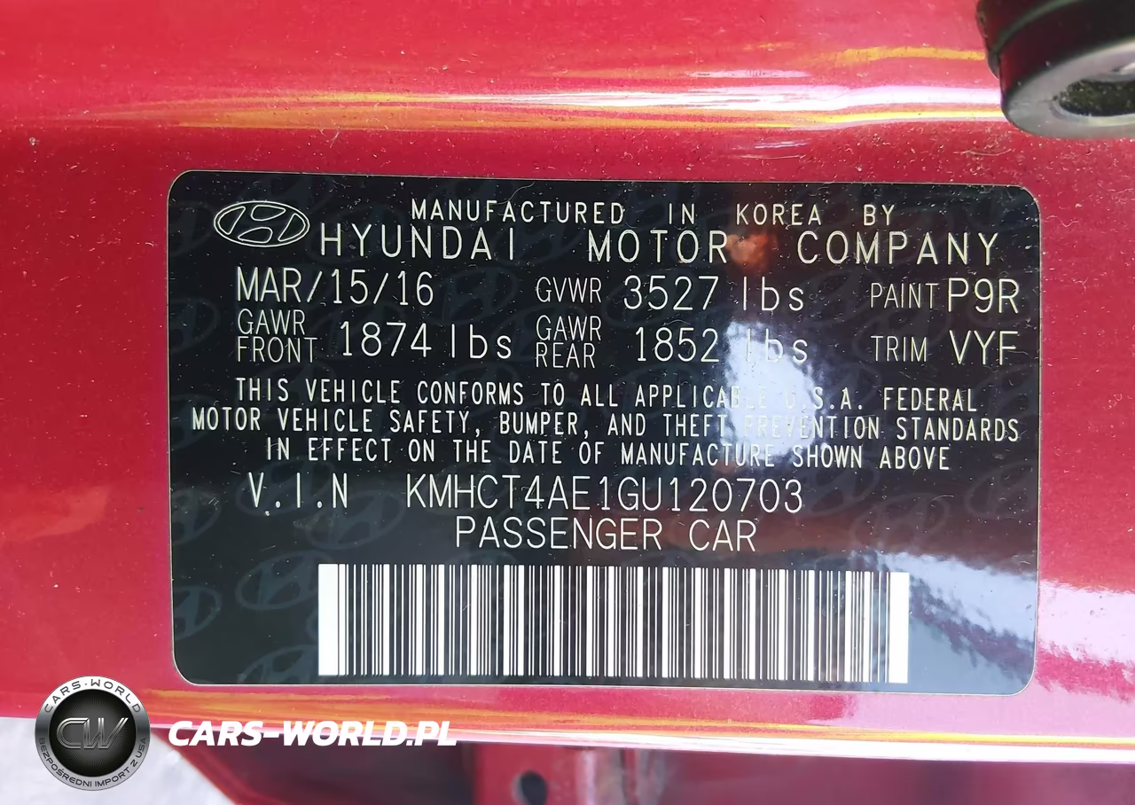 2016 Hyundai Accent Se VIN:KMHCT4AE1GU120703 - 9