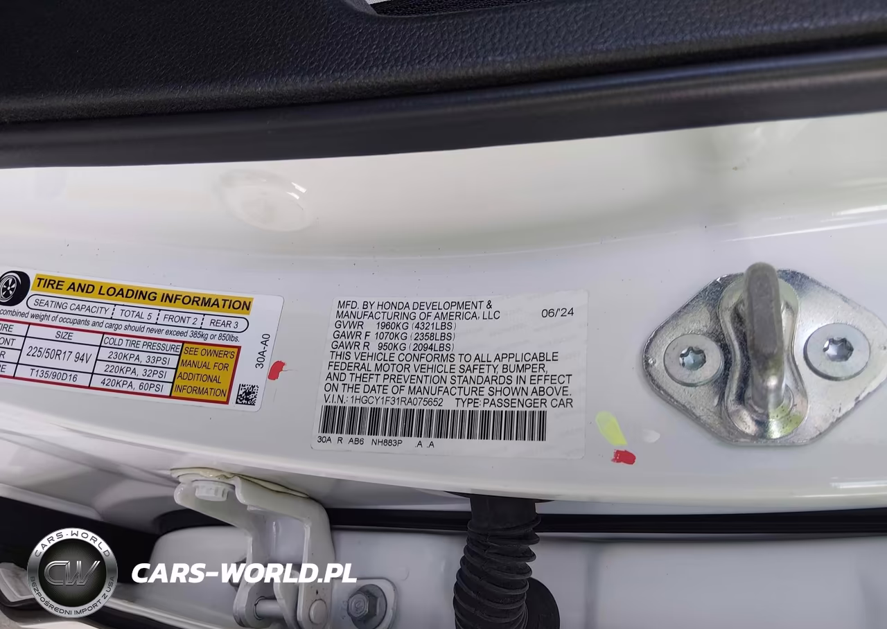 2024 Honda Accord Ex VIN:1HGCY1F31RA075652 - 9