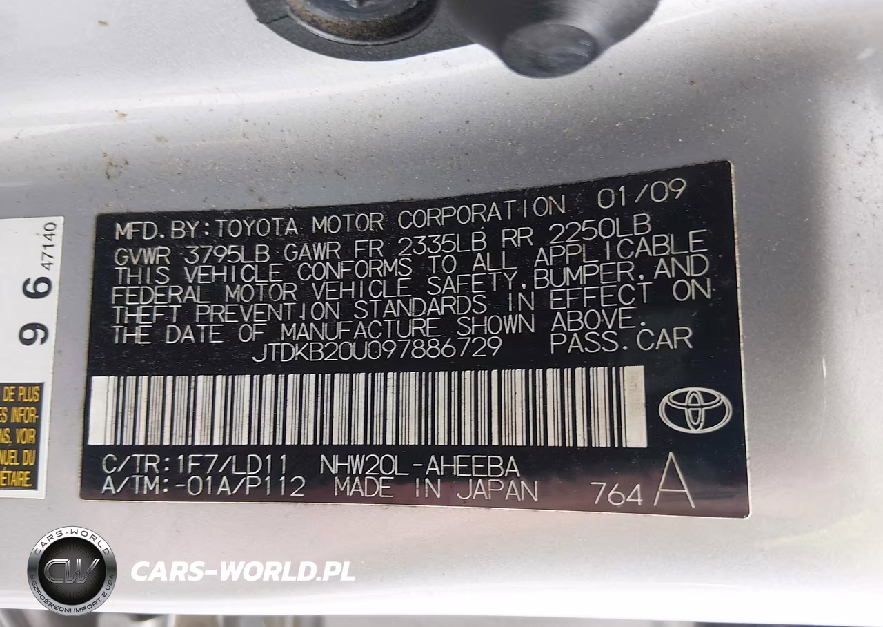 2009 Toyota Prius Touring VIN:JTDKB20U097886729 - 9