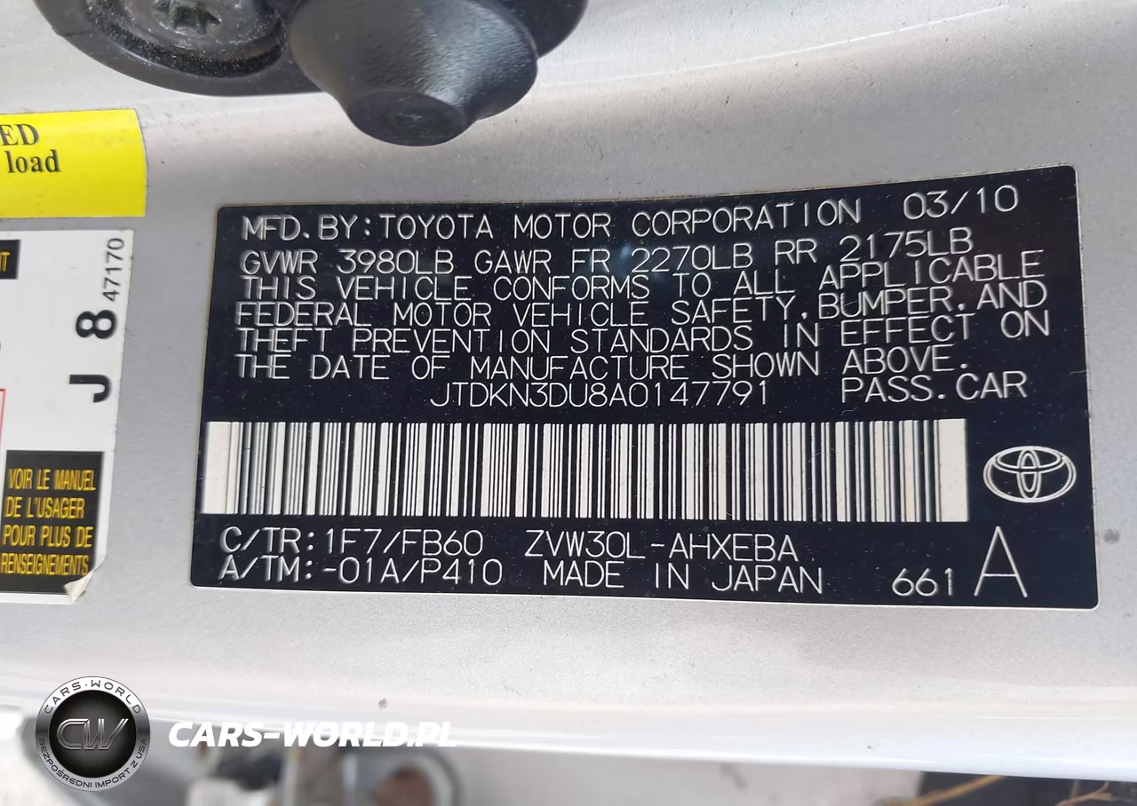 2010 Toyota Prius Iii VIN:JTDKN3DU8A0147791 - 9