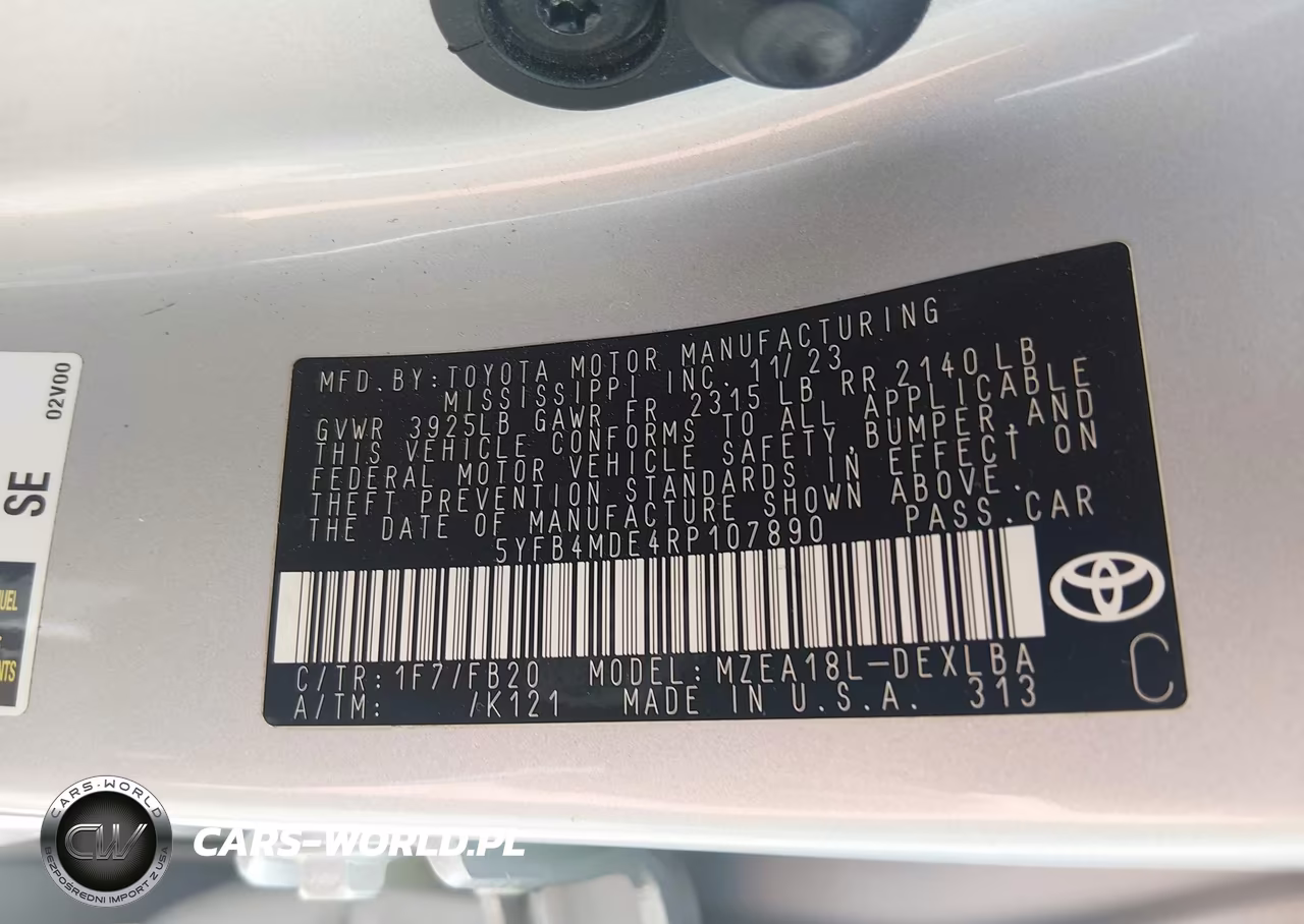 2024 Toyota Corolla Le VIN:5YFB4MDE4RP107890 - 9