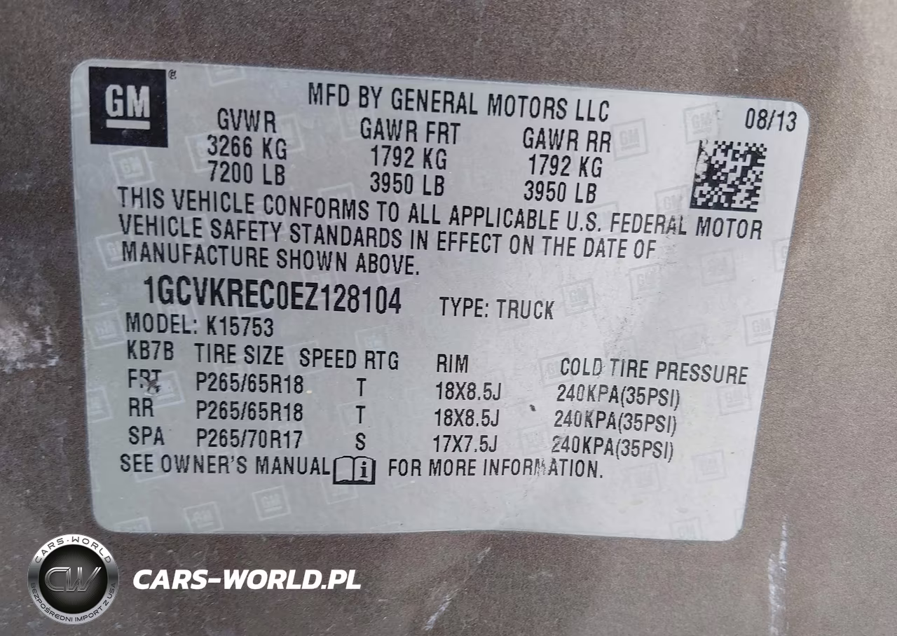 2014 Chevrolet Silverado 1500 2Lt VIN:1GCVKREC0EZ128104 - 9