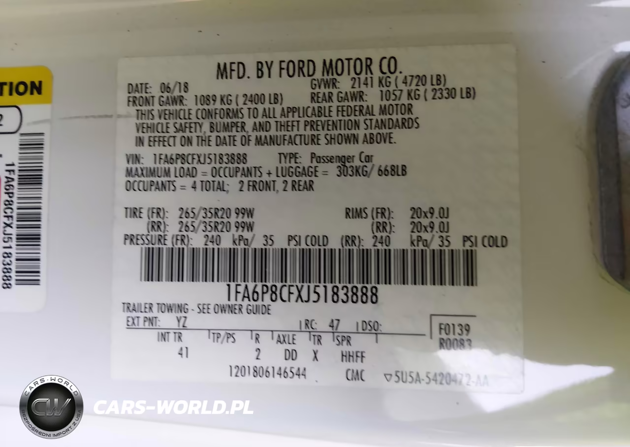2018 Ford Mustang Gt Premium VIN:1FA6P8CFXJ5183888 - 9