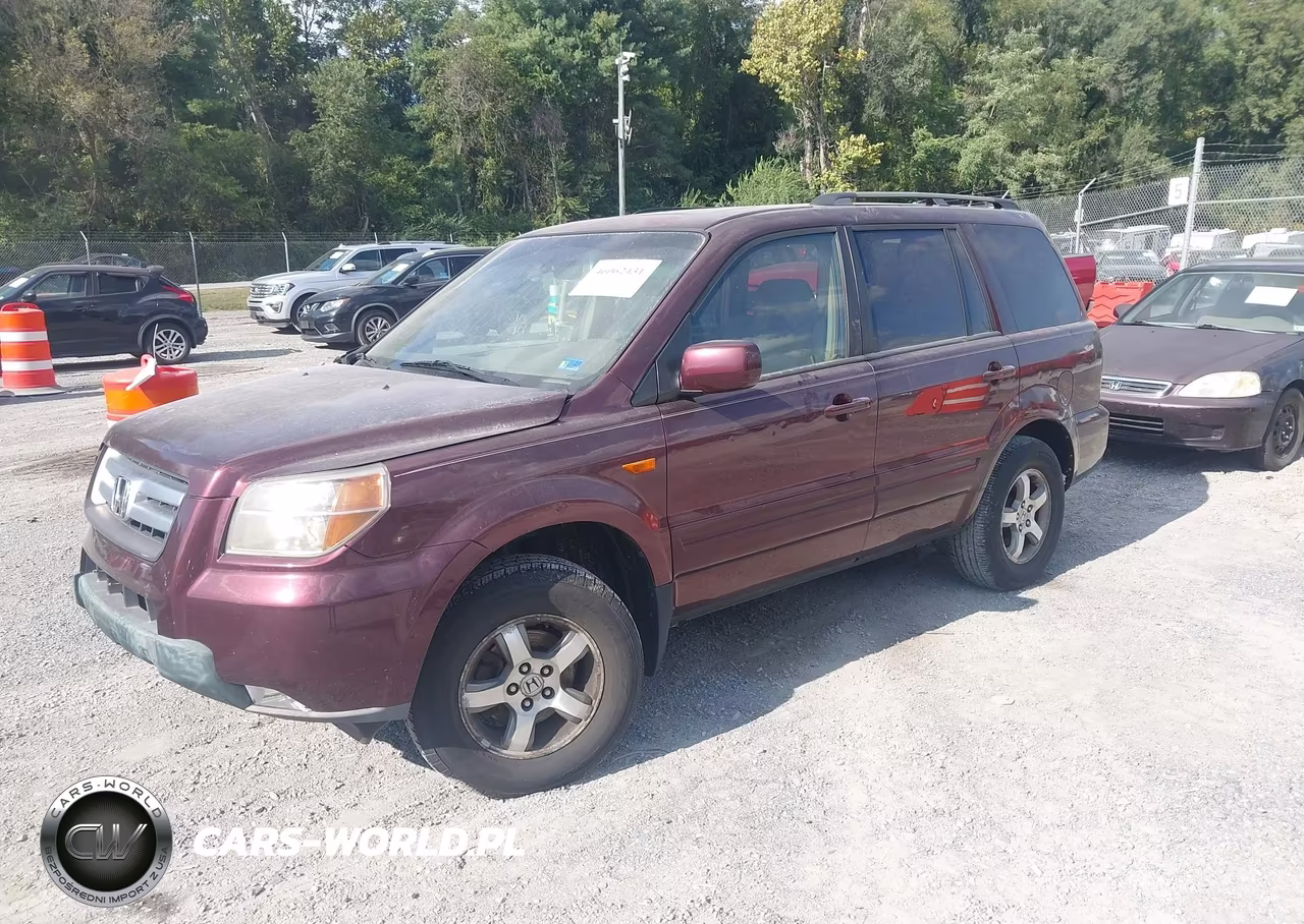 2007 Honda Pilot Ex-L VIN:2HKYF18547H511991 - 2