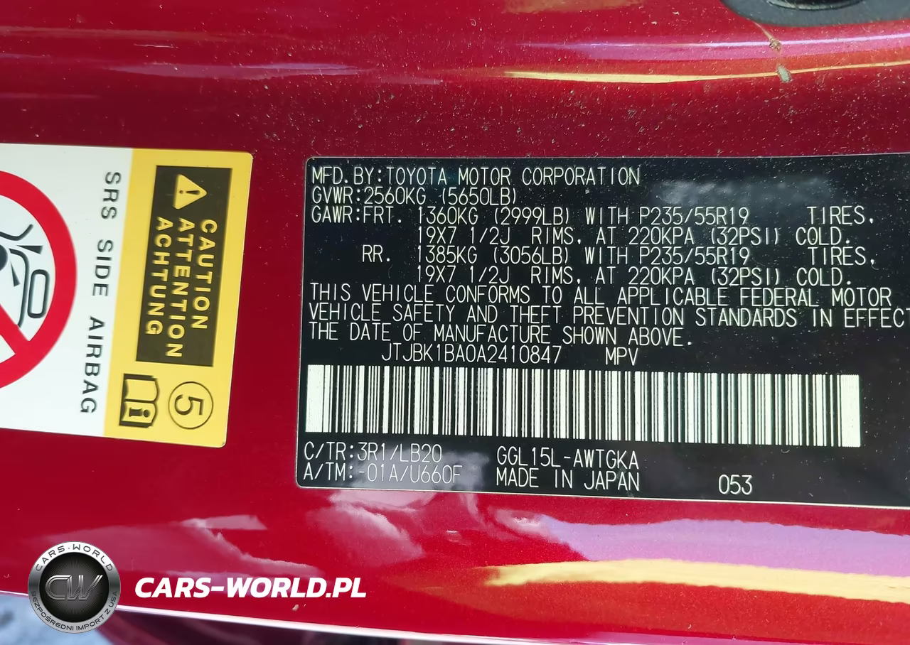 2010 Lexus Rx 350 VIN:JTJBK1BA0A2410847 - 9