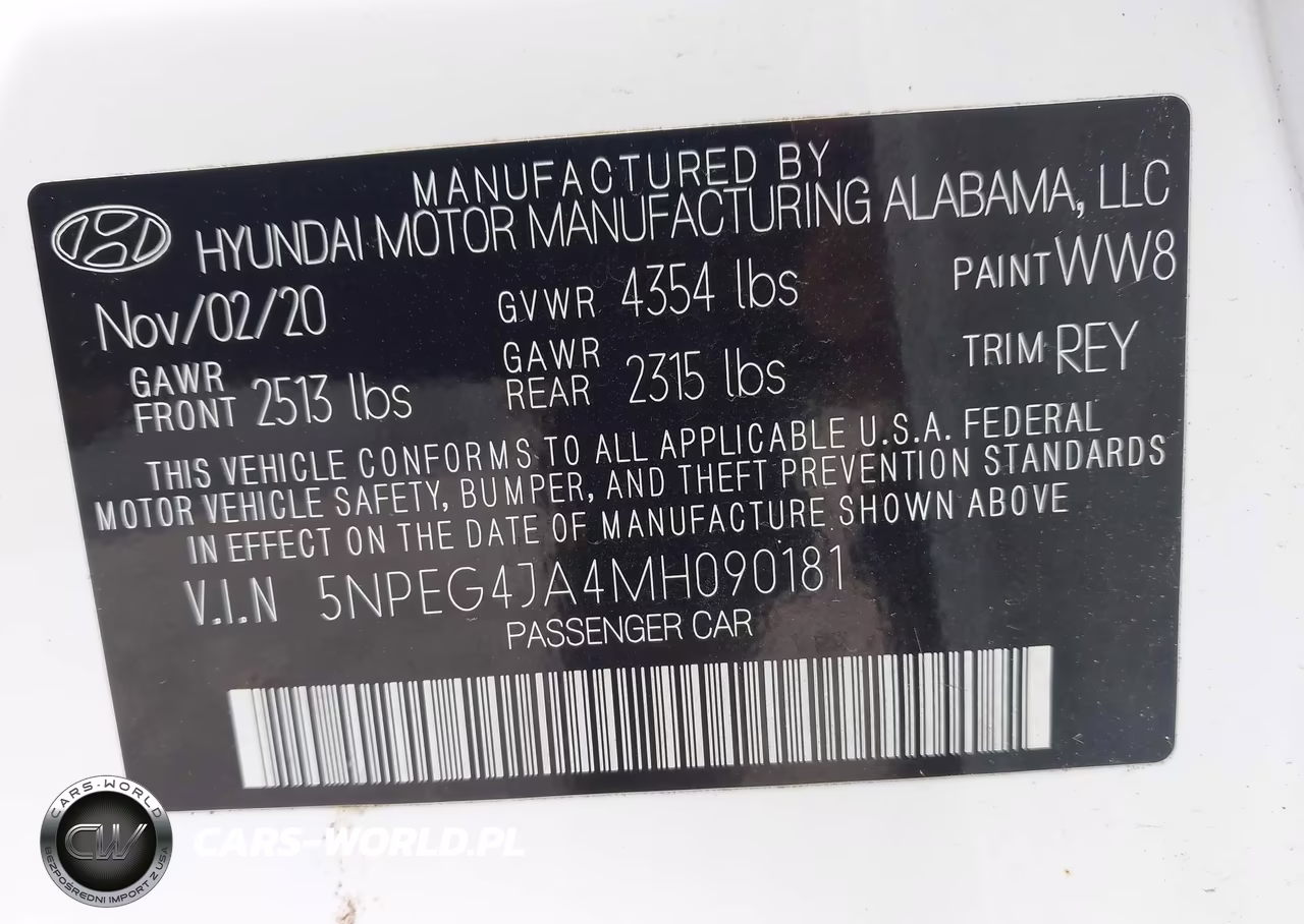 2021 Hyundai Sonata Se VIN:5NPEG4JA4MH090181 - 9