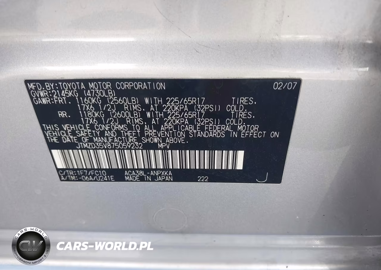 2007 Toyota Rav4 VIN:JTMZD35V875059232 - 9