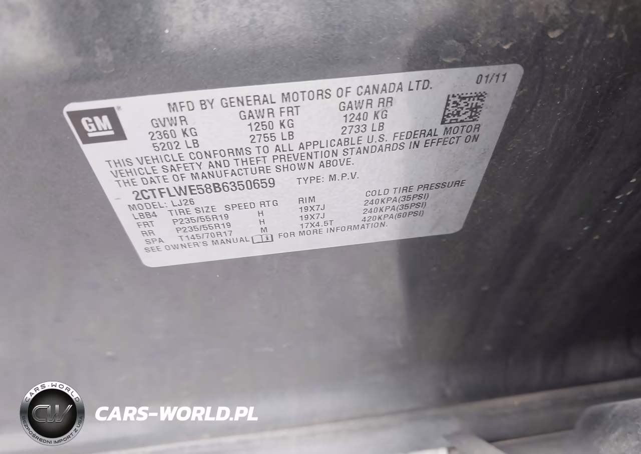 2011 GMC Terrain Slt-2 VIN:2CTFLWE58B6350659 - 9
