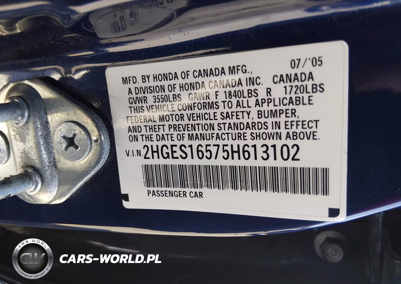 2005 Honda Civic Lx VIN:2HGES16575H613102 - 9