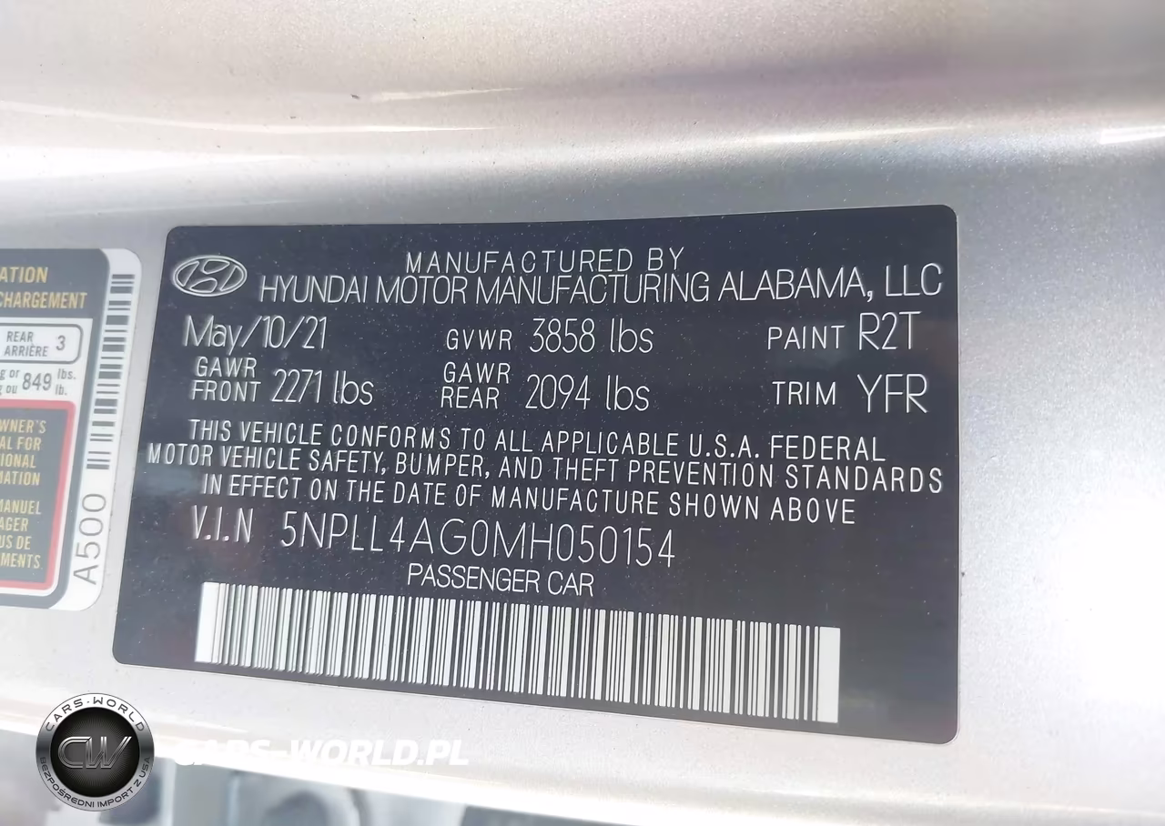 2021 Hyundai Elantra Se VIN:5NPLL4AG0MH050154 - 9