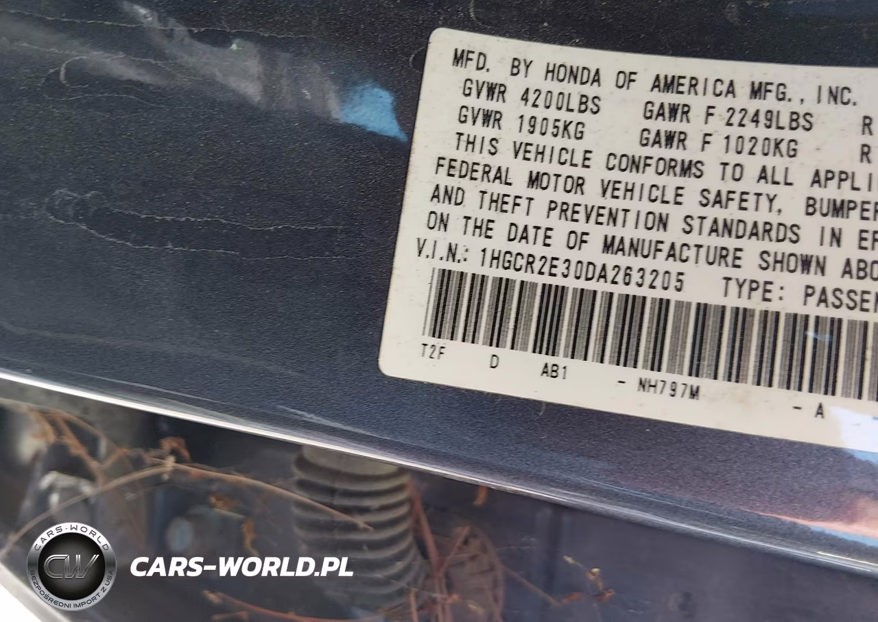 2013 Honda Accord Lx VIN:1HGCR2E30DA263205 - 9