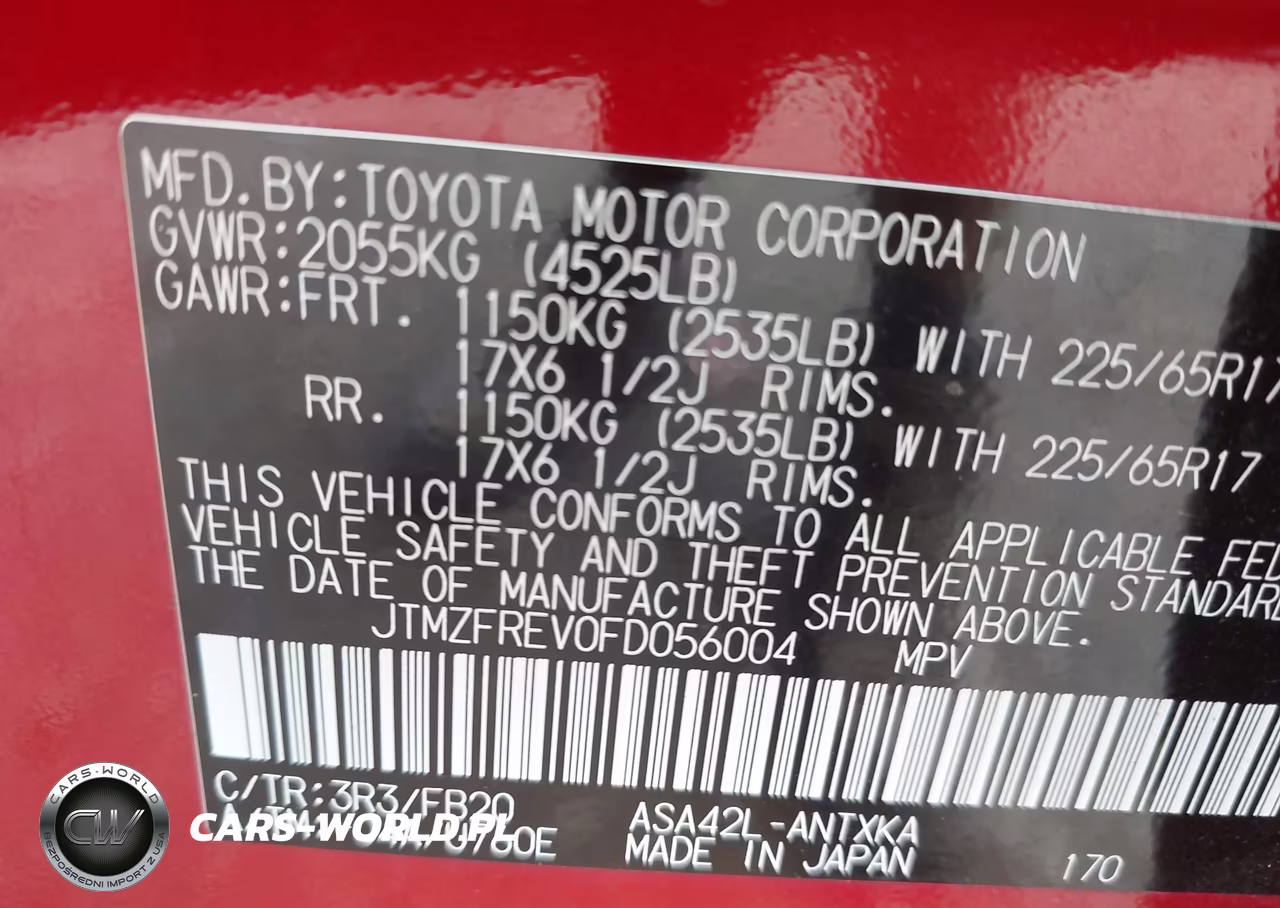 2015 Toyota Rav4 Le VIN:JTMZFREV0FD056004 - 9