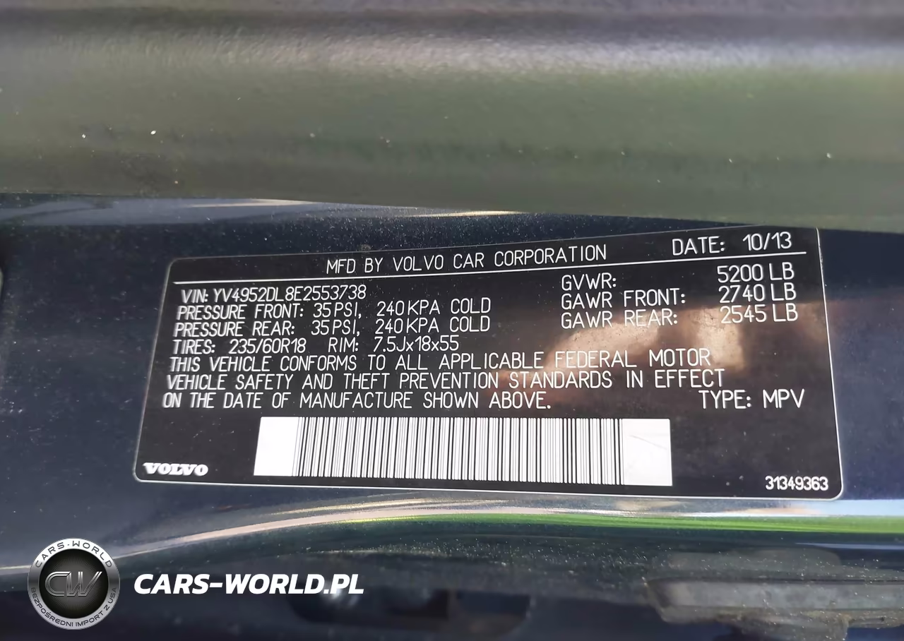 2014 Volvo Xc60 3.2 VIN:YV4952DL8E2553738 - 9