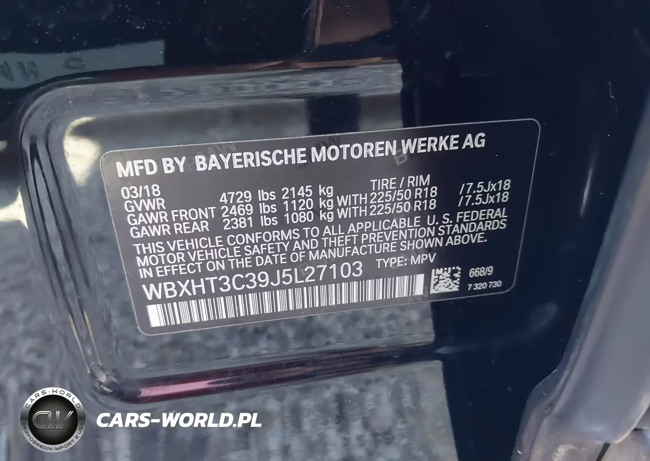 2018 BMW X1 xDrive28I VIN:WBXHT3C39J5L27103 - 9