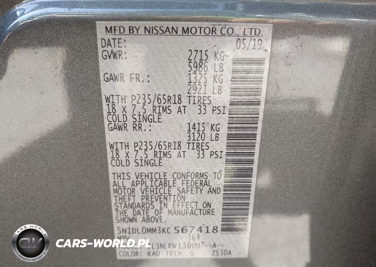 2019 Infiniti Qx60 Luxe VIN:5N1DL0MM3KC567418 - 9