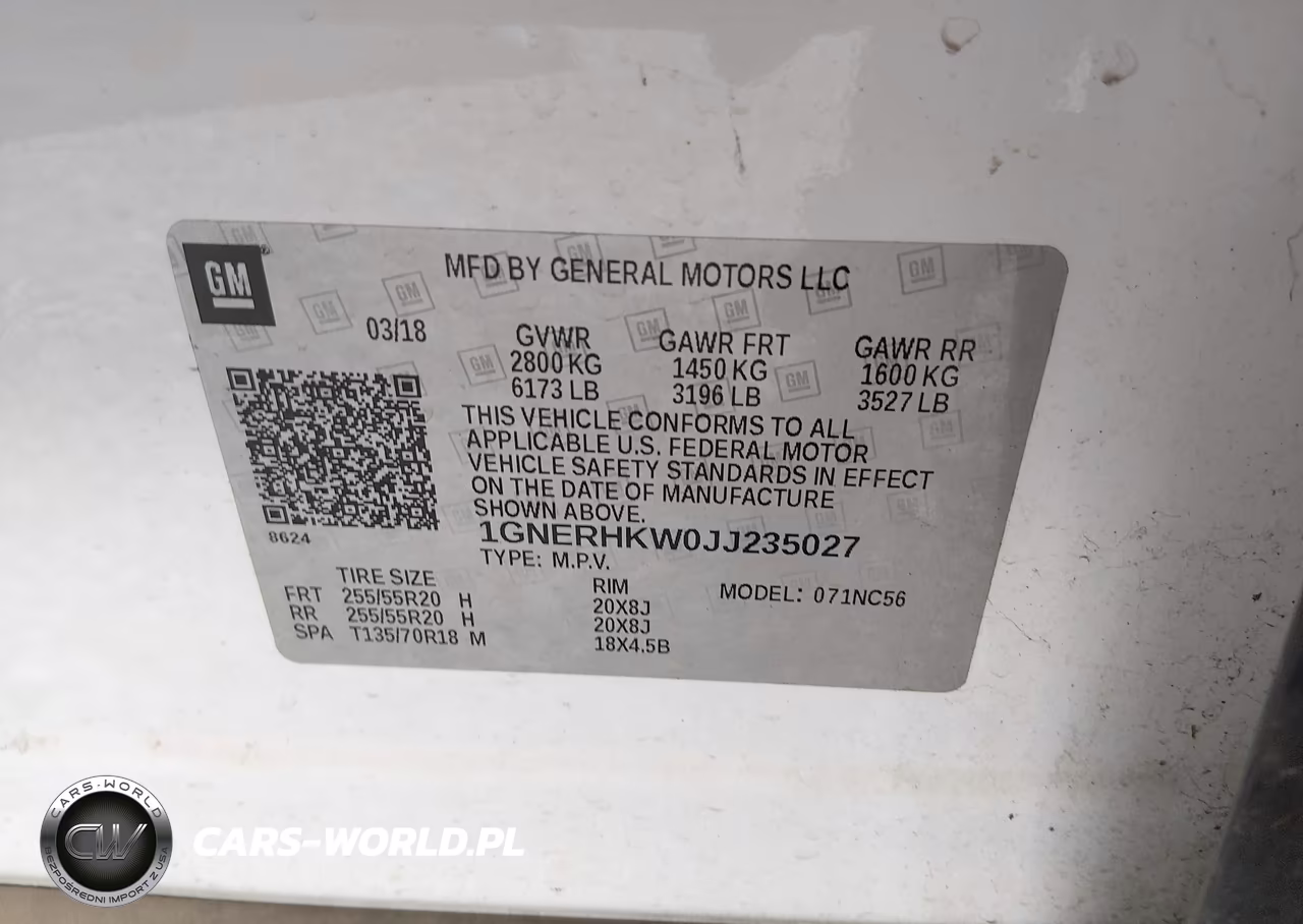 2018 Chevrolet Traverse 3Lt VIN:1GNERHKW0JJ235027 - 9