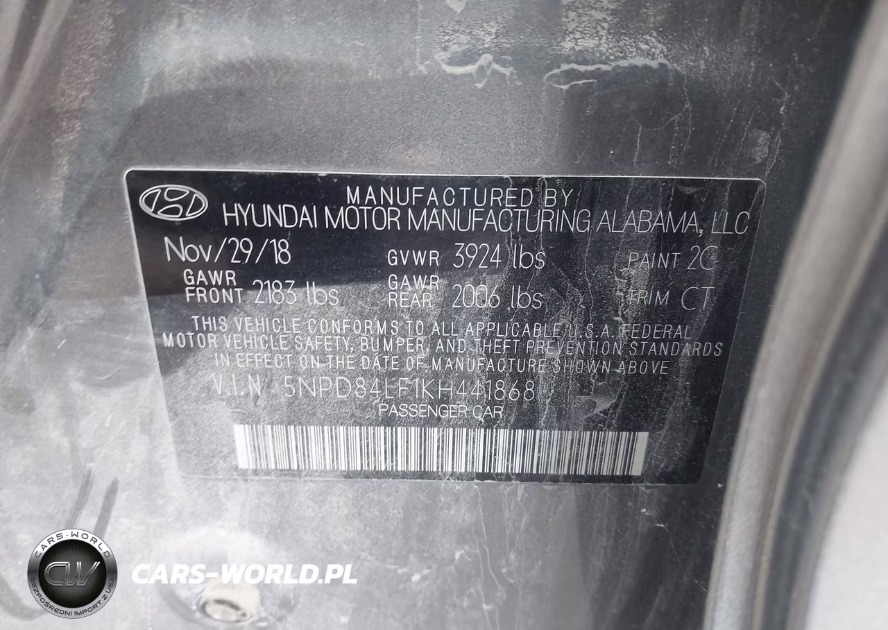 2019 Hyundai Elantra Sel VIN:5NPD84LF1KH441868 - 9