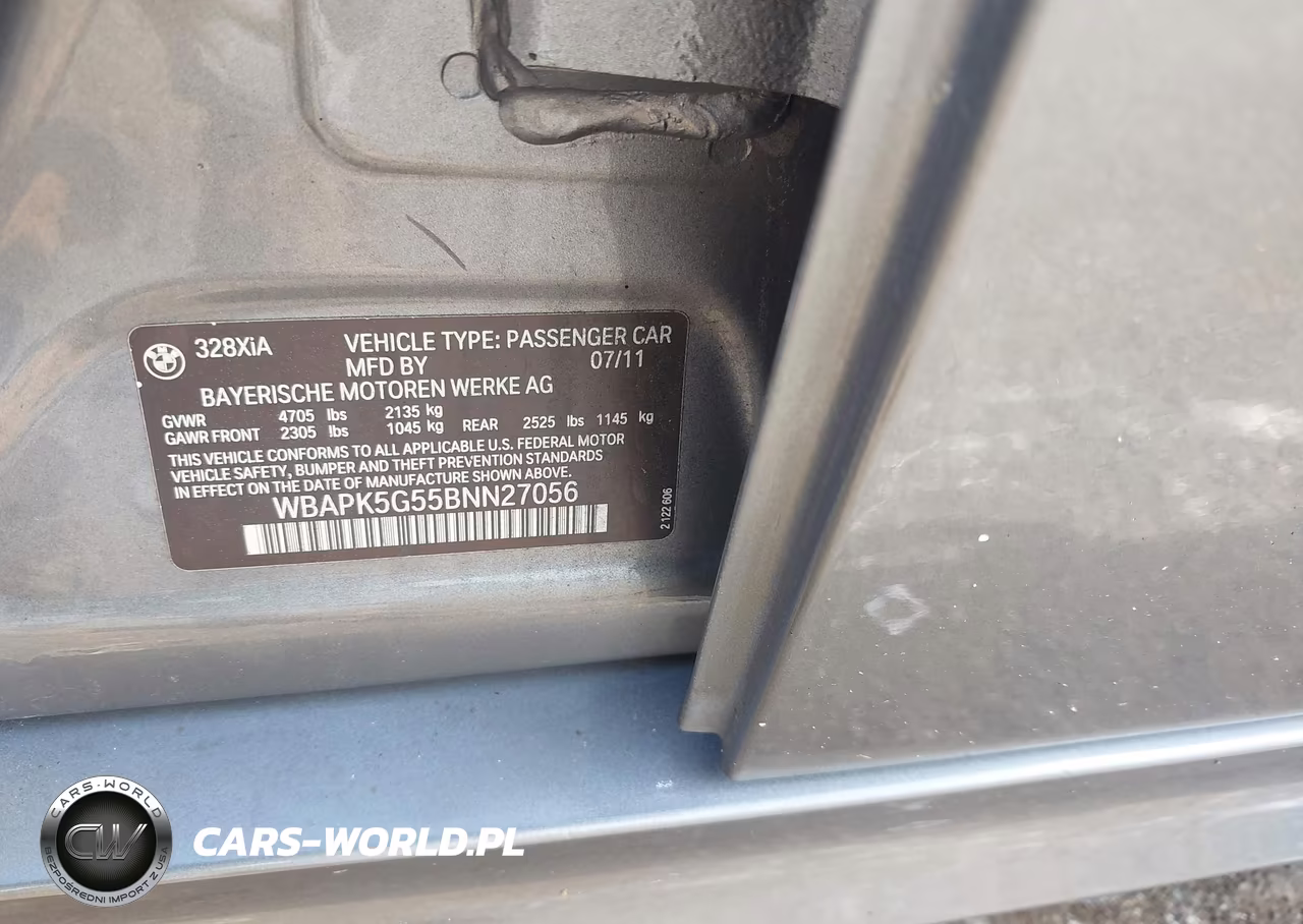 2011 BMW 328I xDrive VIN:WBAPK5G55BNN27056 - 9