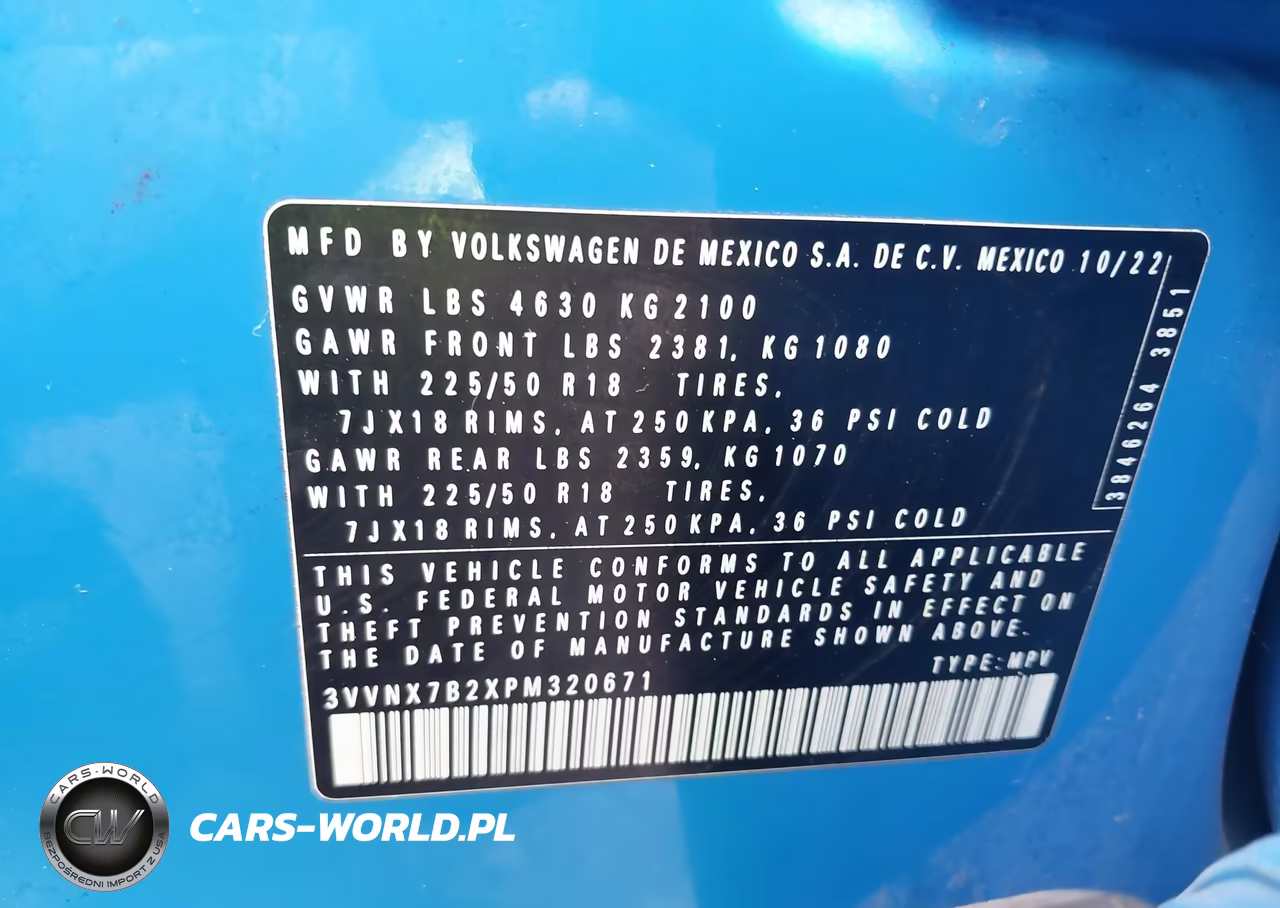 2023 Volkswagen Taos 1.5T Se VIN:3VVNX7B2XPM320671 - 9
