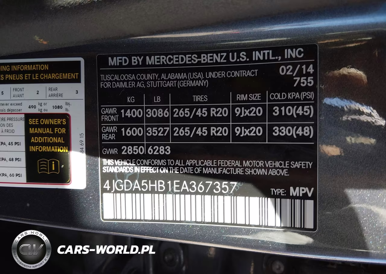2014 Mercedes-Benz Ml 350 4Matic VIN:4JGDA5HB1EA367357 - 9