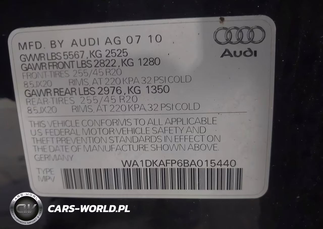 2011 Audi Q5 3.2 Premium Plus VIN:WA1DKAFP6BA015440 - 9