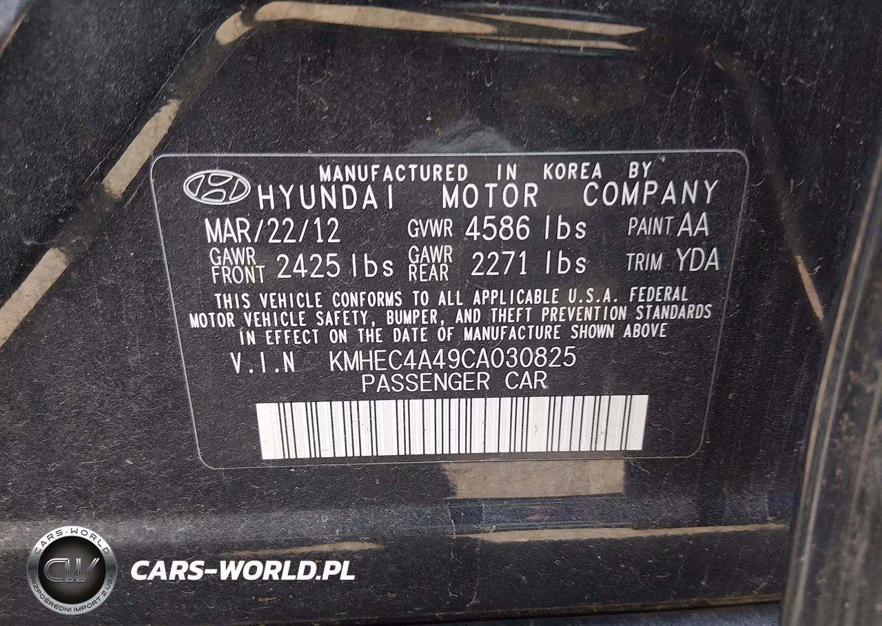 2012 Hyundai Sonata Hybrid VIN:KMHEC4A49CA030825 - 9