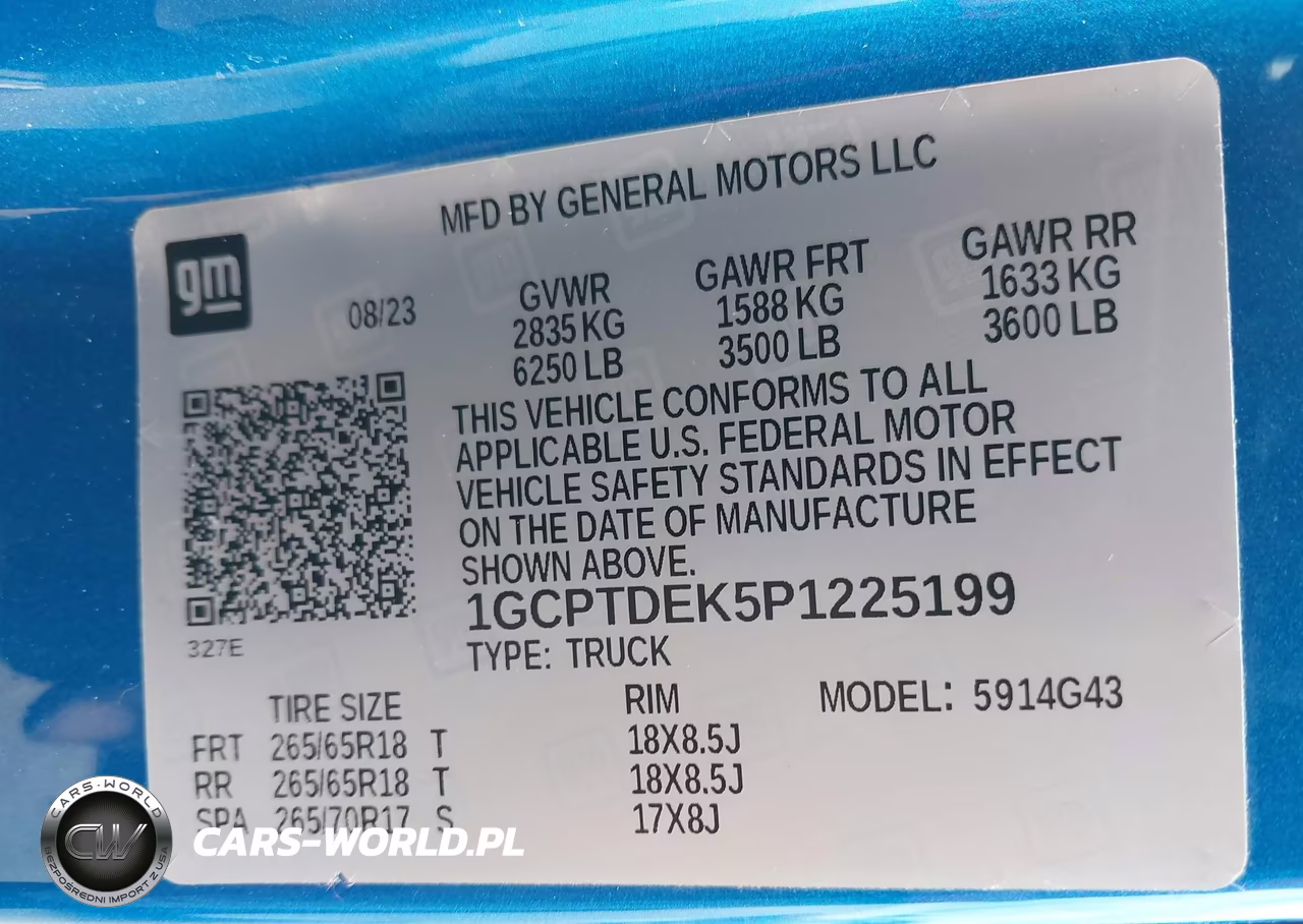 2023 Chevrolet Colorado 4Wd Short Box Z71 VIN:1GCPTDEK5P1225199 - 9