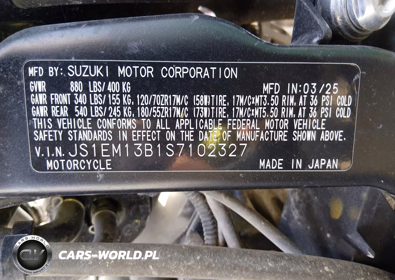 2025 Suzuki Gsx800 F VIN:JS1EM13B1S7102327 - 10
