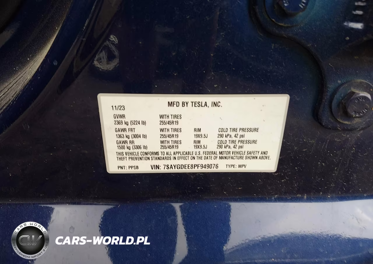 2023 Tesla Model Y Awd-Long Range Dual Motor All-Wheel Drive VIN:7SAYGDEE8PF949076 - 9