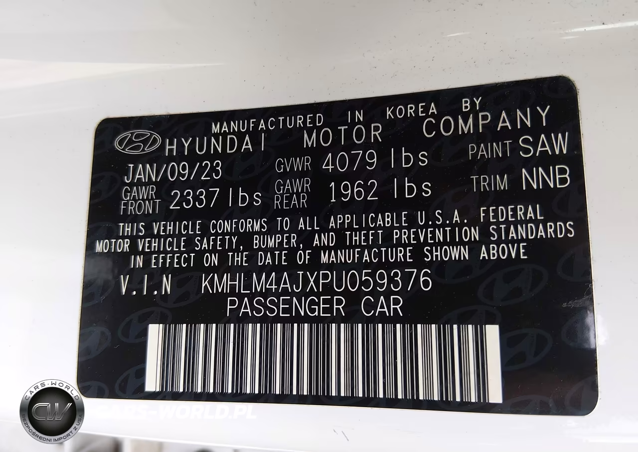 2023 Hyundai Elantra Hybrid Blue VIN:KMHLM4AJXPU059376 - 9