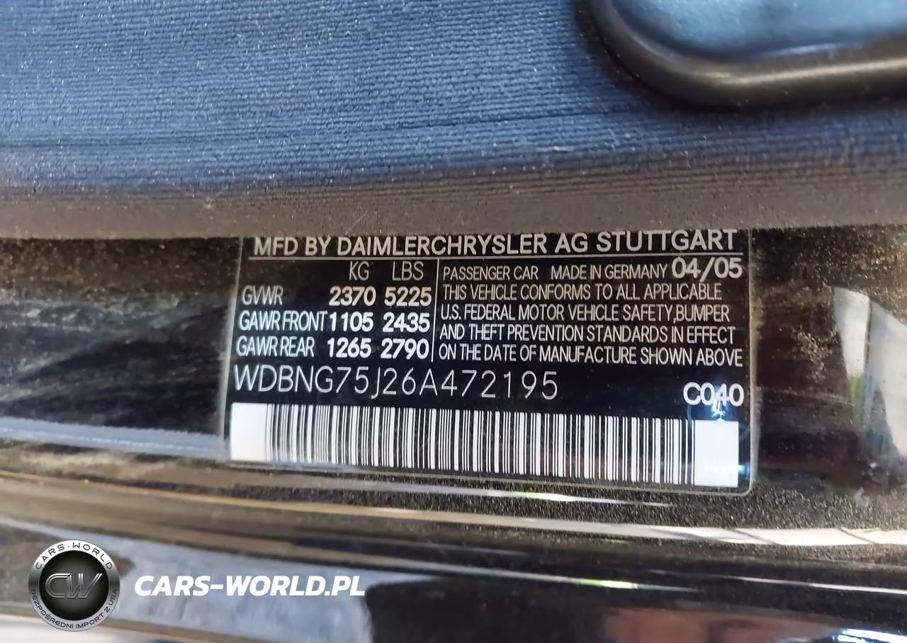 2006 Mercedes-Benz S 500 VIN:WDBNG75J26A472195 - 9