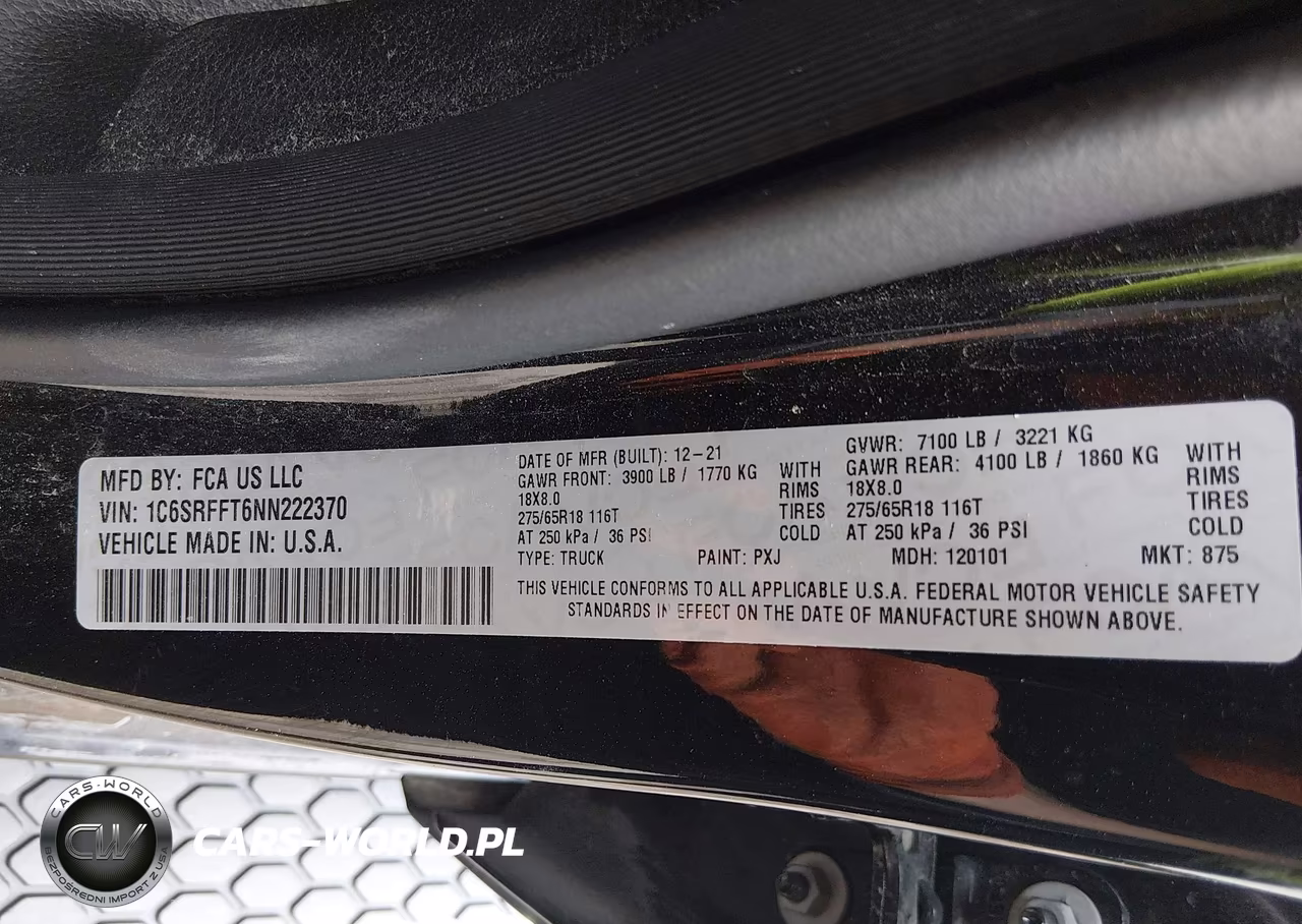 2022 Ram 1500 Big Horn 4X4 5'7 Box VIN:1C6SRFFT6NN222370 - 9