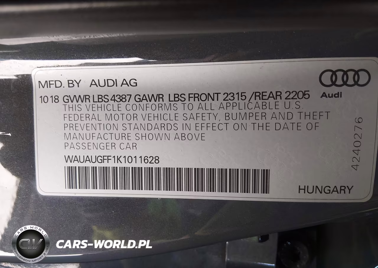 2019 Audi A3 40 Premium-40 Titanium Premium VIN:WAUAUGFF1K1011628 - 9
