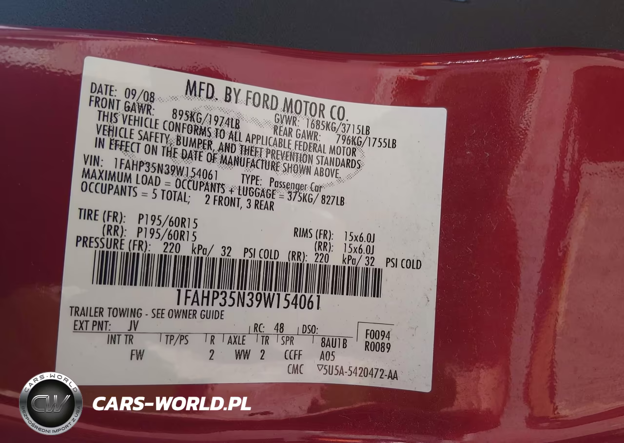 2009 Ford Focus Se VIN:1FAHP35N39W154061 - 9